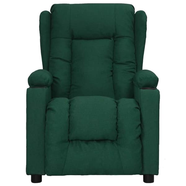 vidaXL Massagefåtölj mörkgrön tyg