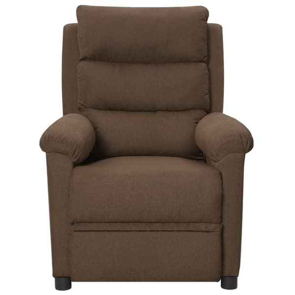 vidaXL Elektrisk massagefåtölj brun tyg