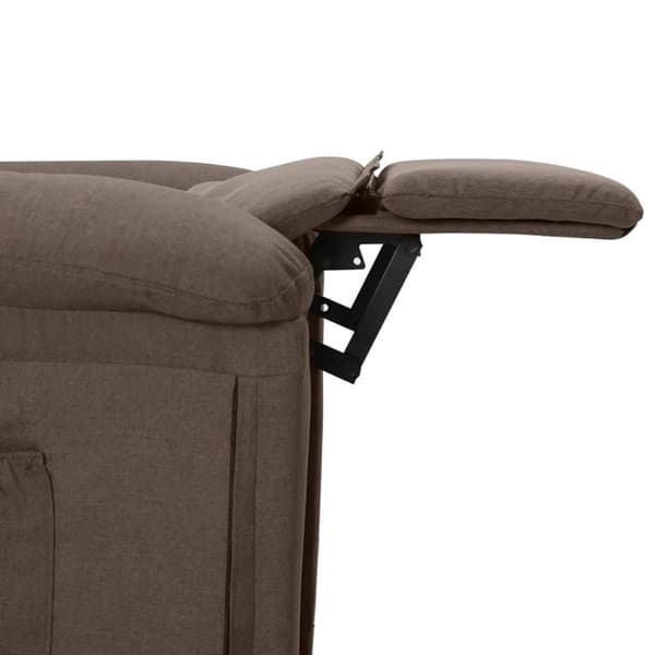 vidaXL Elektrisk massagefåtölj taupe tyg