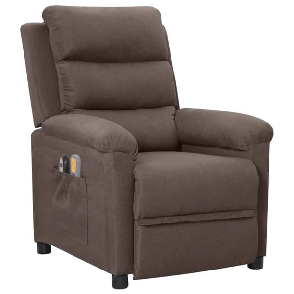 vidaXL Elektrisk massagefåtölj taupe tyg
