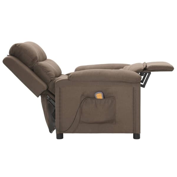 vidaXL Massagefåtölj taupe tyg