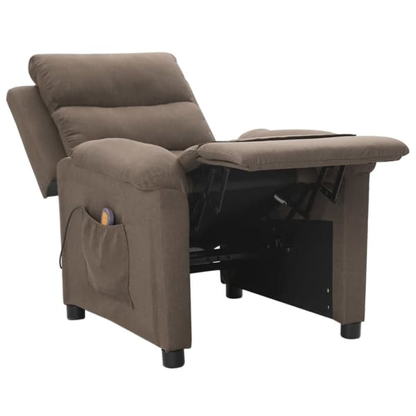 vidaXL Massagefåtölj taupe tyg