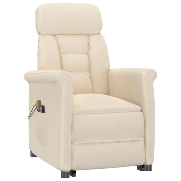 vidaXL massagestol mikrofiberstof beige