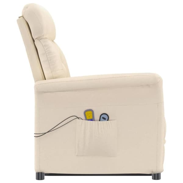vidaXL massagestol mikrofiberstof beige