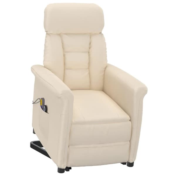 vidaXL massagestol mikrofiberstof beige