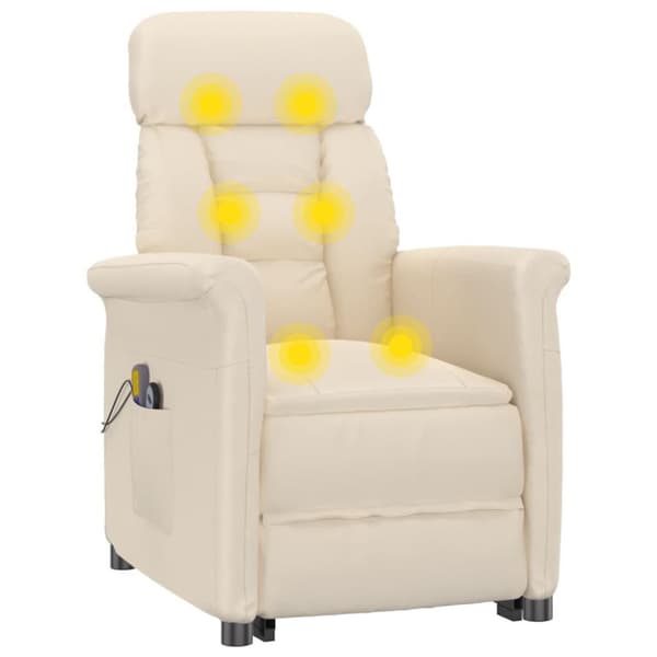 vidaXL massagestol mikrofiberstof beige
