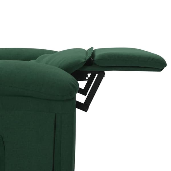 vidaXL massagestol stof mørkegrøn