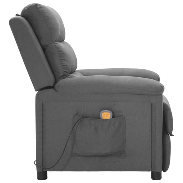 vidaXL massagestol stof lysegrå