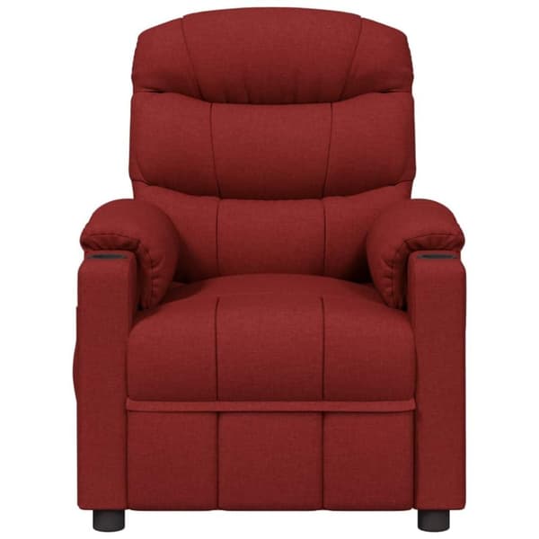 vidaXL massagestol stof vinrød
