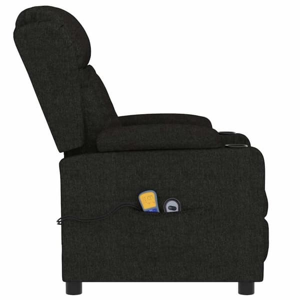 vidaXL eldrevet massagestol stof sort