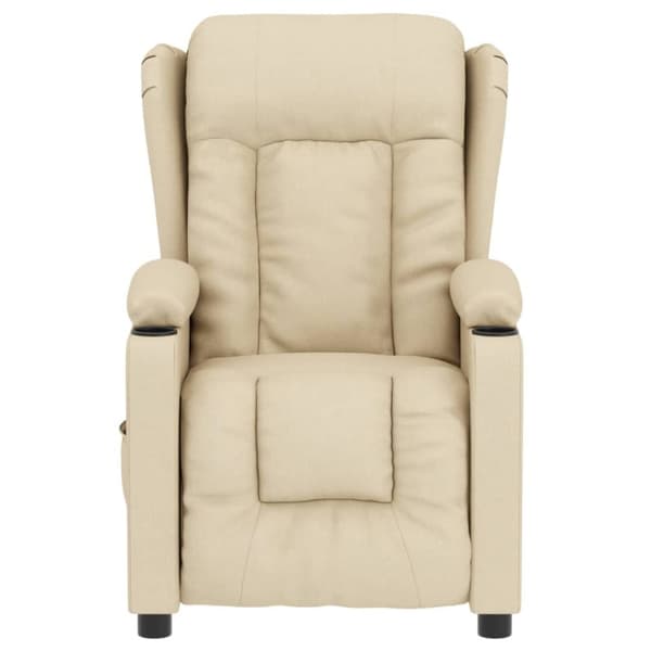 vidaXL eldrevet massagestol stof cremefarvet