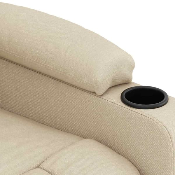vidaXL eldrevet massagestol stof cremefarvet