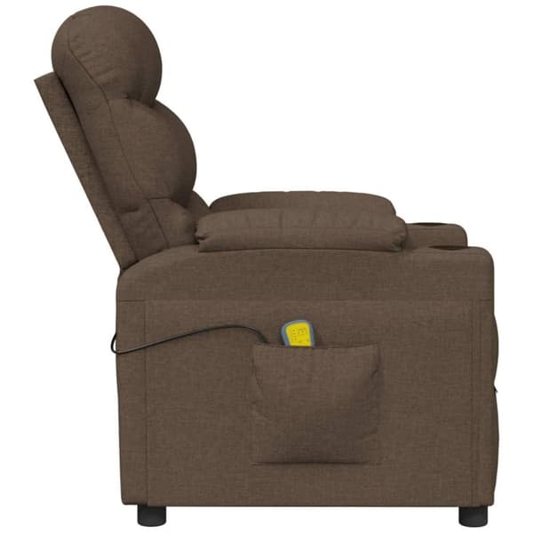 vidaXL massagestol stof brun