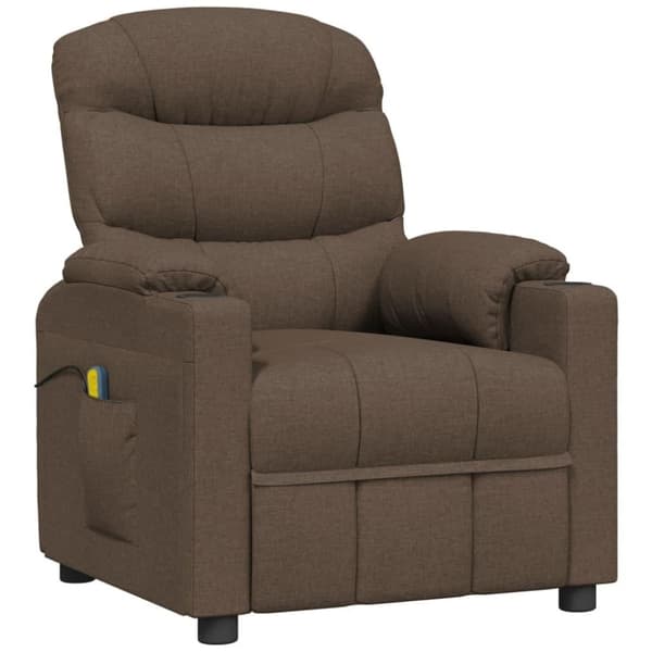 vidaXL massagestol stof brun