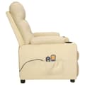 Miniatyrbillede 4 af 10: vidaXL eldrevet massagestol stof cremefarvet