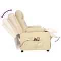 Miniatyrbillede 7 af 10: vidaXL eldrevet massagestol stof cremefarvet