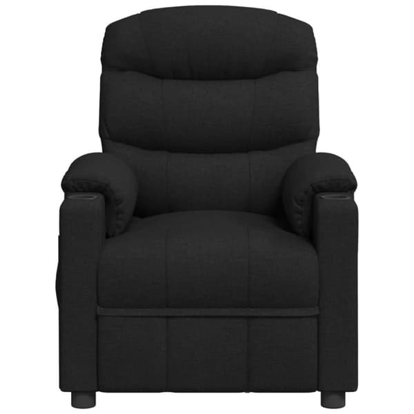 vidaXL eldrevet massagestol stof sort