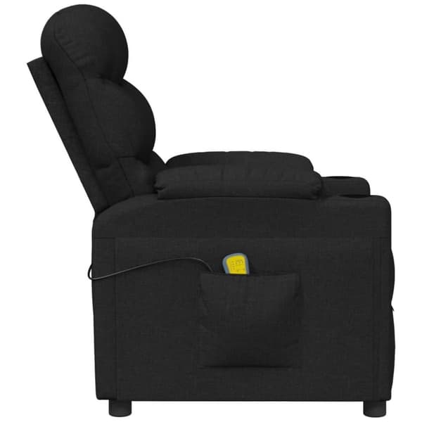vidaXL eldrevet massagestol stof sort