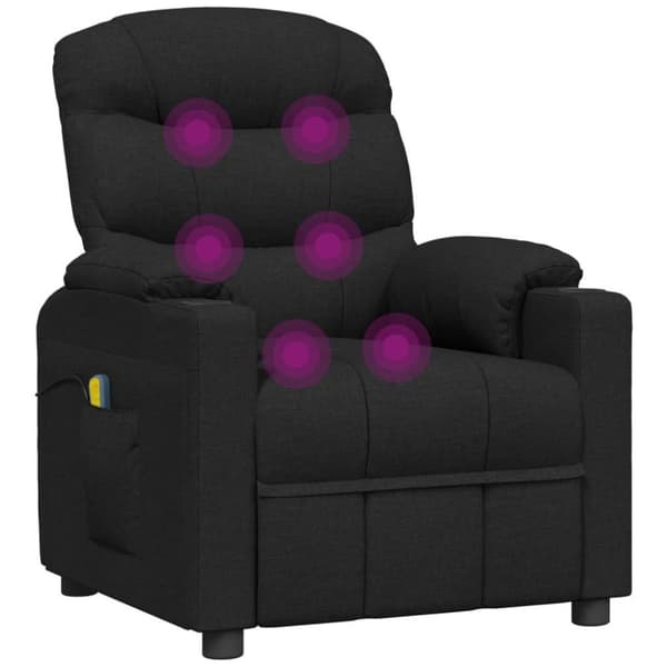 vidaXL eldrevet massagestol stof sort