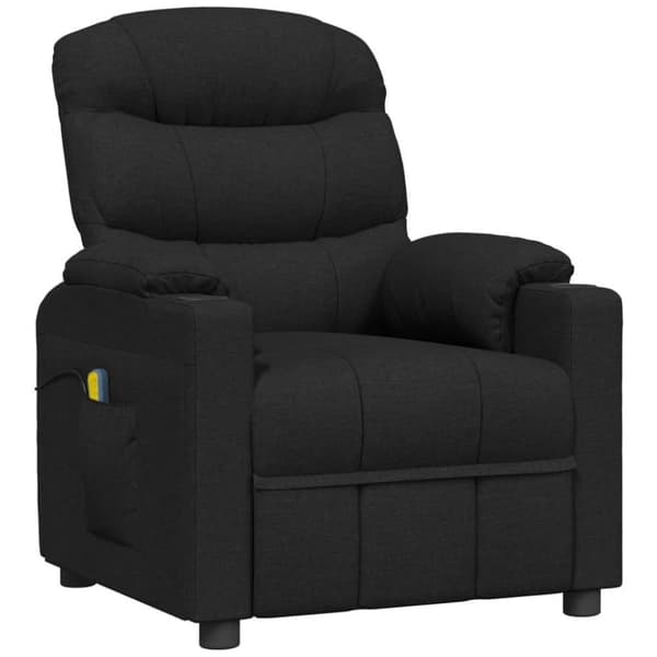 vidaXL eldrevet massagestol stof sort