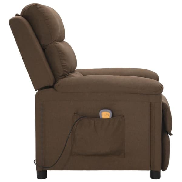 vidaXL massagestol stof brun