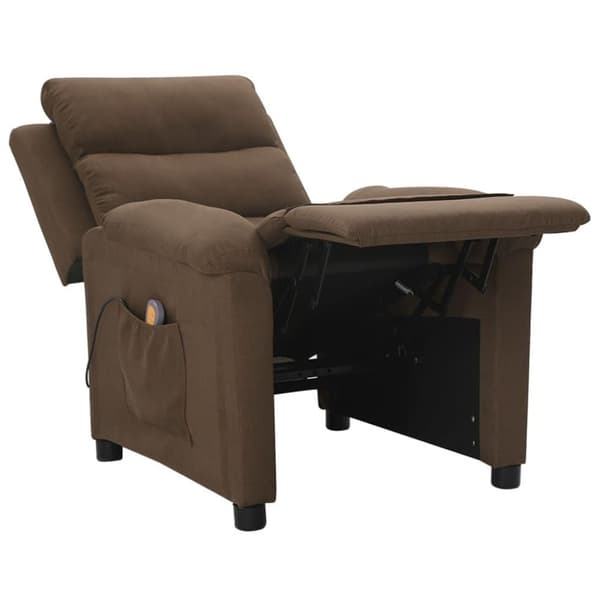 vidaXL massagestol stof brun