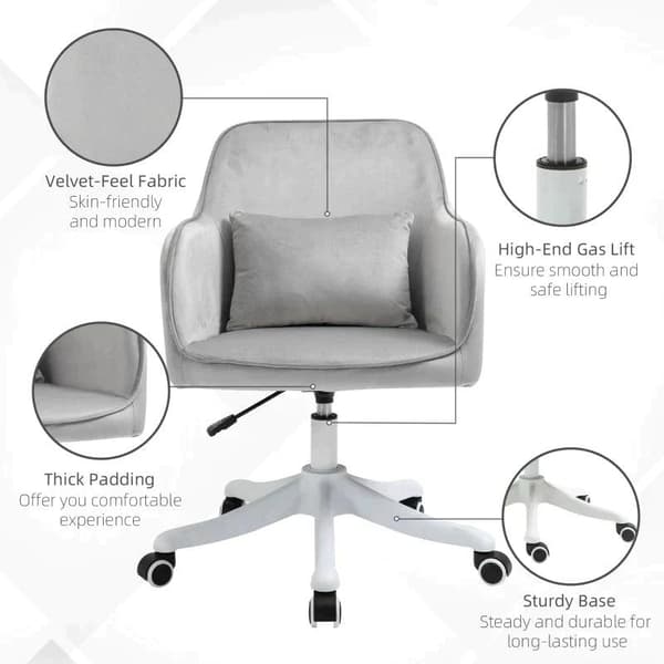 Rootz Massage Kontorsstol - Kontorsstol - Stol - Höjdjusterbar - Grå - 55 cm x 65 cm x 89 cm