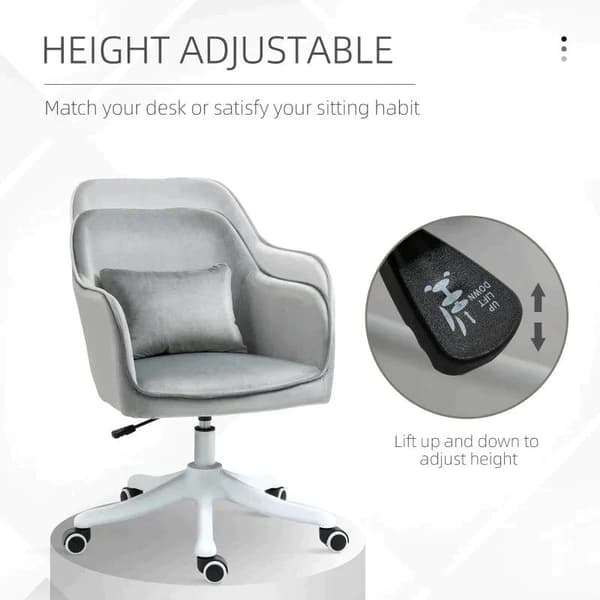 Rootz Massage Kontorsstol - Kontorsstol - Stol - Höjdjusterbar - Grå - 55 cm x 65 cm x 89 cm