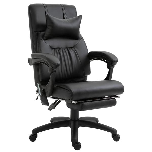 Rootz Massagestol - Executive Chair - Kontorstol - Stol med 7 vibrationsmassagepunkter - Sort - 68 cm x 79 cm x 112 cm