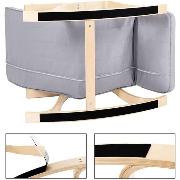 Rootz gyngestol - Relax stol - 5-vejs justerbar lægstøtte - Lænestole - Grå - 67 x 125 x 91 cm