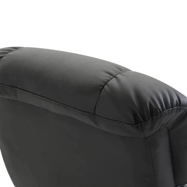Rootz Massagestol - Fodskammel - 10 vibrationspunkter - 145° justerbart ryglæn - Elegant+glat - Imiteret læder - Sort - 76L x 80W x 102H cm
