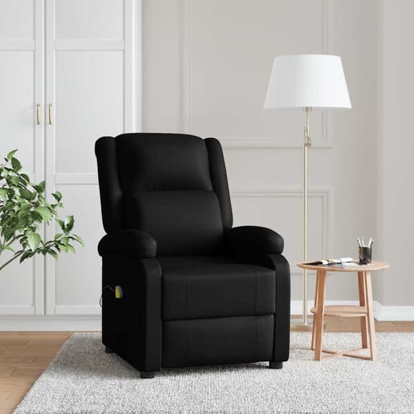 vidaXL massagestol kunstlæder sort