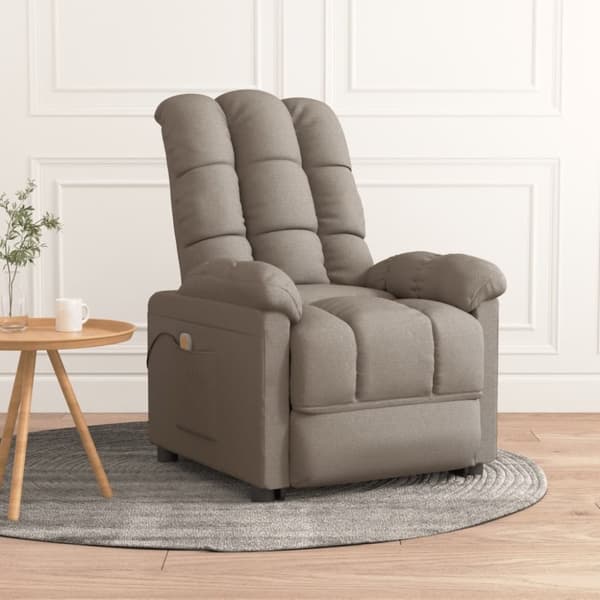 vidaXL massagestol stof gråbrun