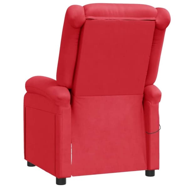 vidaXL Massagefåtölj röd konstläder