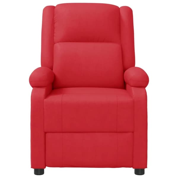 vidaXL Massagefåtölj röd konstläder