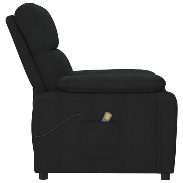 vidaXL Massagefåtölj svart tyg