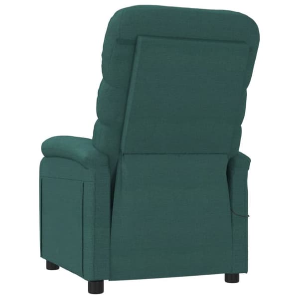 vidaXL Massagefåtölj mörkgrön tyg