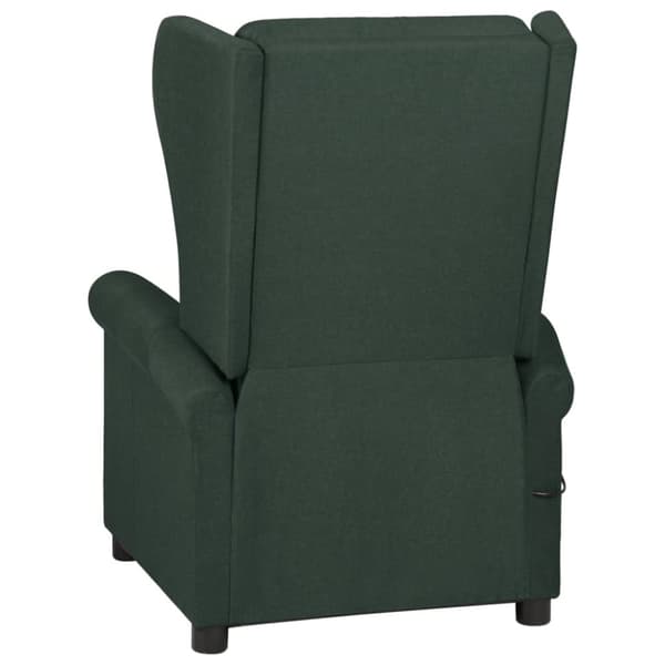 vidaXL Massagefåtölj mörkgrön tyg