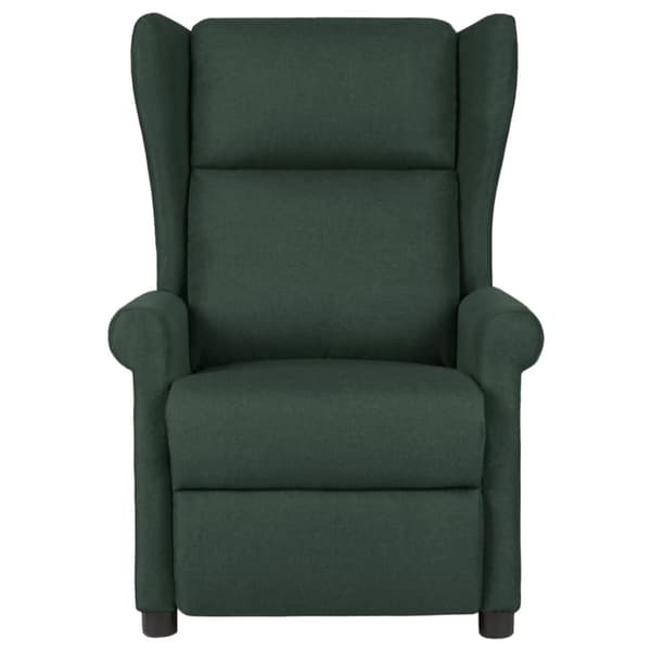 vidaXL Massagefåtölj mörkgrön tyg