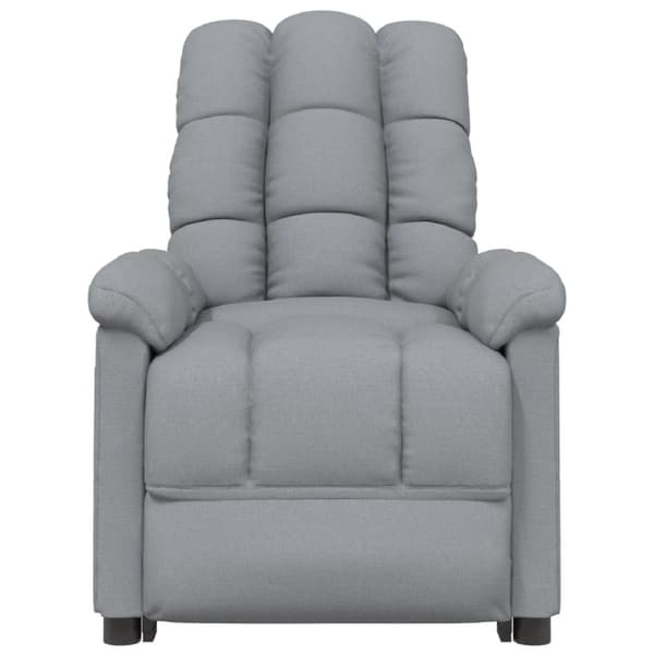 vidaXL Massagefåtölj ljusgrå tyg