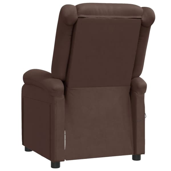 vidaXL Massagefåtölj brun konstläder