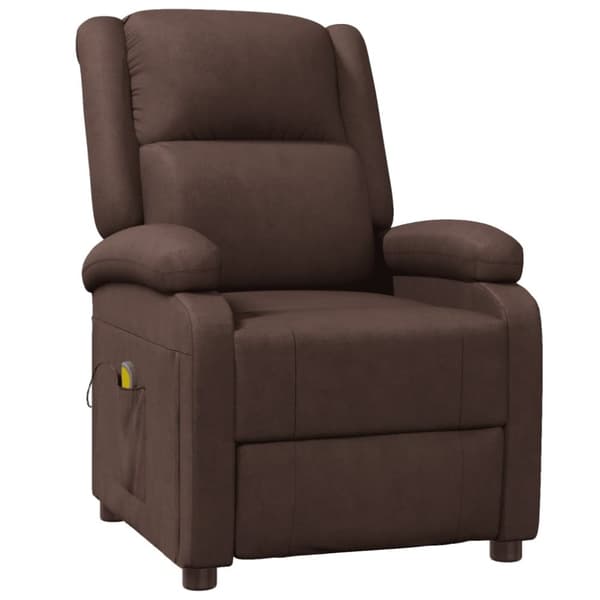 vidaXL Massagefåtölj brun konstläder