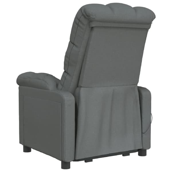 vidaXL Massagefåtölj mörkgrå tyg