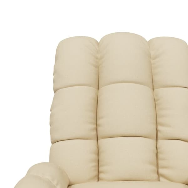 vidaXL massagestol stof cremefarvet