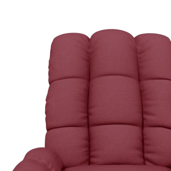 vidaXL Massagefåtölj vinröd tyg