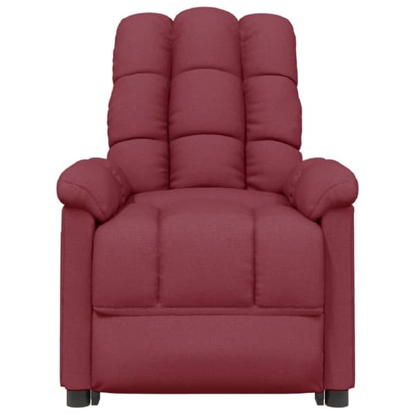 vidaXL Massagefåtölj vinröd tyg
