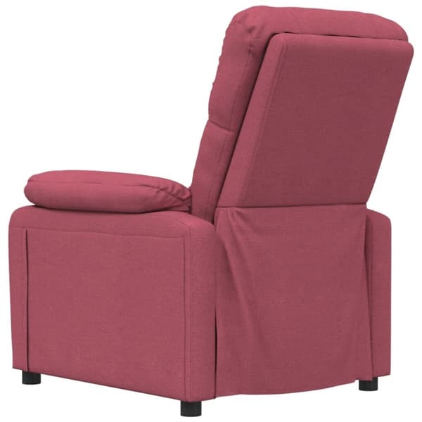 vidaXL Massagefåtölj vinröd tyg