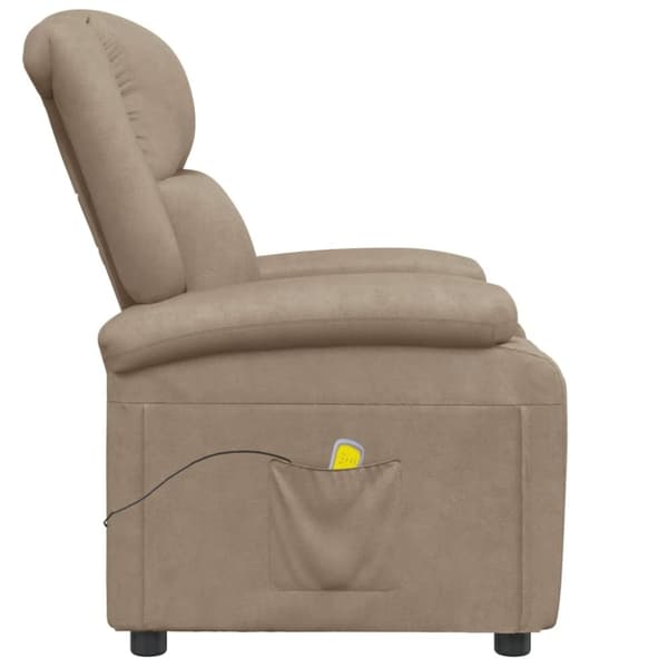 vidaXL massagestol kunstlæder cappuccinofarvet
