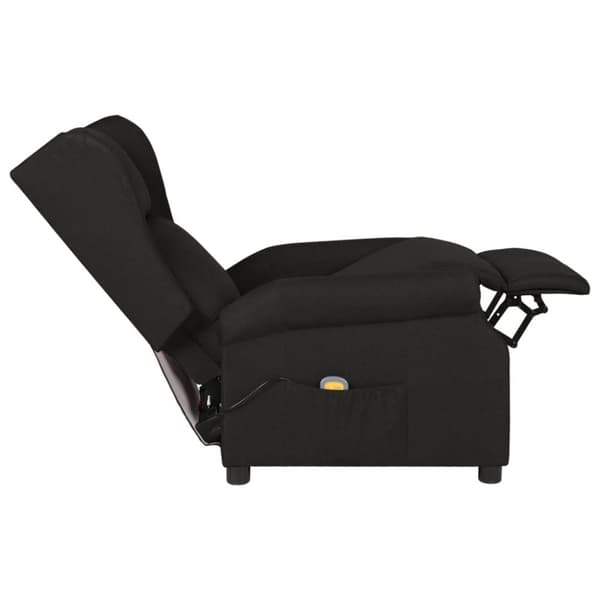 vidaXL Massagefåtölj svart tyg