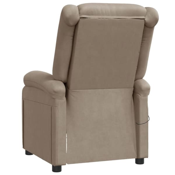 vidaXL Massagefåtölj cappuccino konstläder